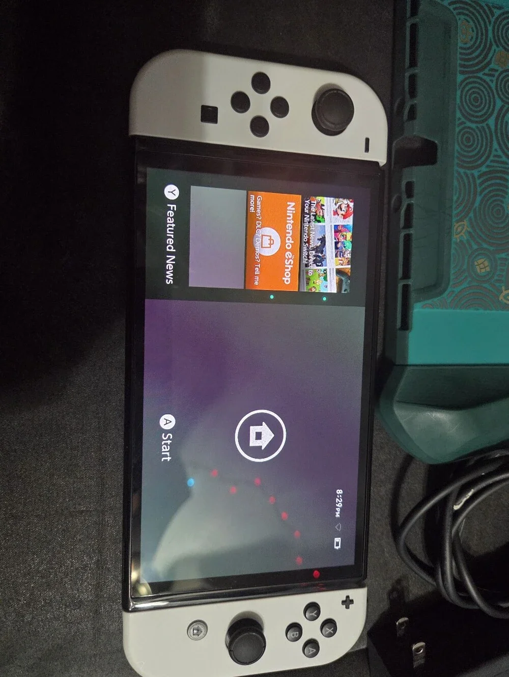 Nintendo Switch OLED 64GB Handheld Console Bundle Dock White Mumba Blade Case